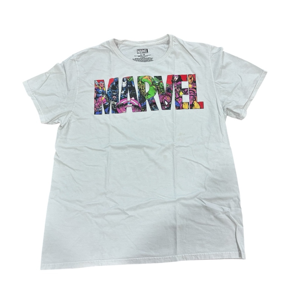 marvel logo graphic tee